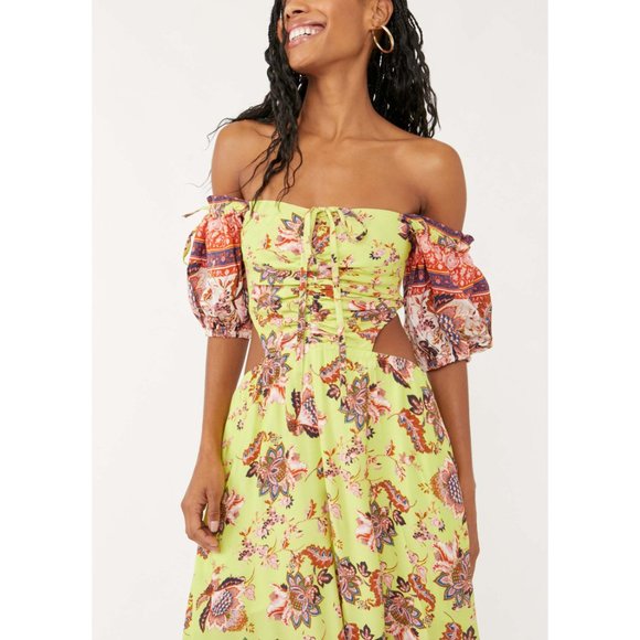 🎉LAST CHANCE🎉 NWT Free People Bali Citrus Skies One Piece / Lime Combo - Picture 5 of 8